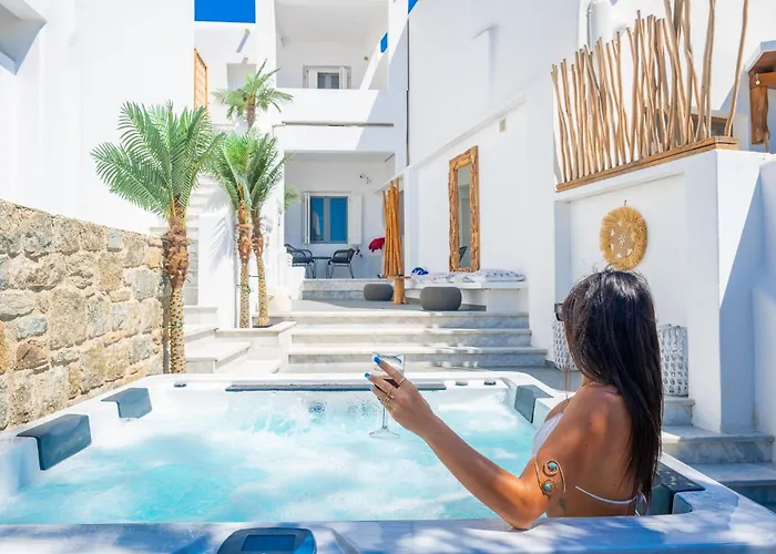 Mykonos Double Luxury Mini Suites-with External Hot Adults Only